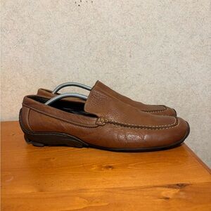 Alfani Java Men's Brown Leather Driving Loafers Causal Dress Size 12